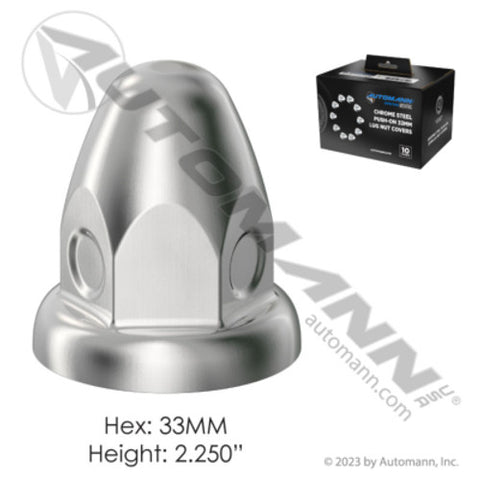 Automann 562.A4002C Chrome Steel Push On 33MM