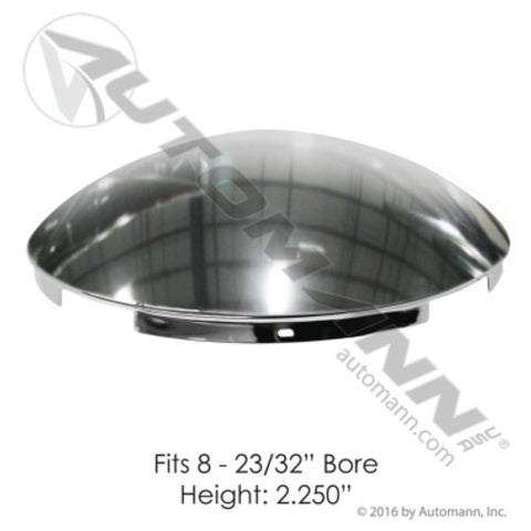 Automann 562.B1401C Front Hub Cap 4 Notch 7/16in Lip Chrome
