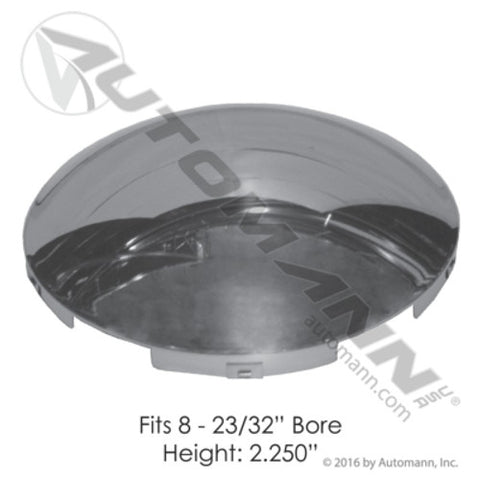 Automann 562.B1501C Front Hub Cap 5 Notch 7/16in Lip Chrome