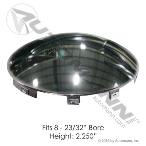 Automann 562.B1601C Front Hub Cap 6 Notch 7/16in Lip Chrome