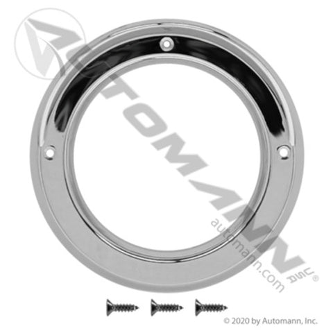 Automann 562.BZ40VC Light Bezel w/Visor 4in Chrome Plastic