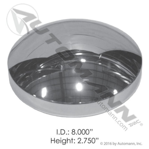 Automann 562.C1002C Rear Hub Cap 8-1/2 Axle 5/8 Std Chrome