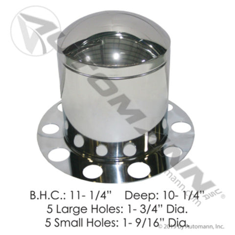 Automann 562.F1001C Rear Axle Cover 3 Pc Kit Chrome