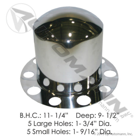 Automann 562.F1002C Rear Axle Cover 2 Pc Kit Chrome