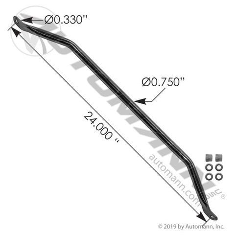 Automann 562.GH24SS Grab Handle 24in S.Steel