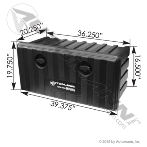 Automann 562.TB40NBP Tool Box 40x20x20 Black Plastic