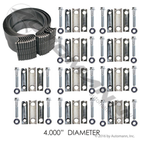 Automann 562.U3104ABK Exhaust Band Clamp Preformed 4in
