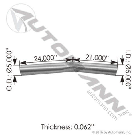 Automann 562.U4616621001A Exhaust Pipe ALZ Freightliner