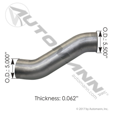 Automann 562.U4617123002A Exhaust Pipe ALZ Freightliner