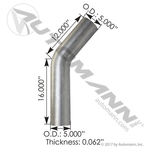 Automann 562.U4617131001A Exhaust Pipe ALZ Freightliner