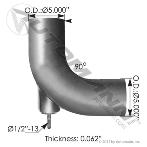 Automann 562.U4617476A Exhaust Elbow Freightliner