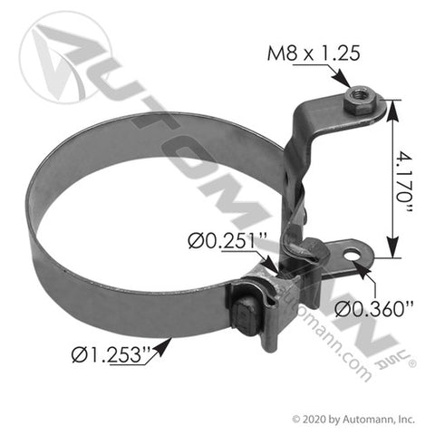 Automann 562.U591005L Mounting Bracket 5in LH Kenworth