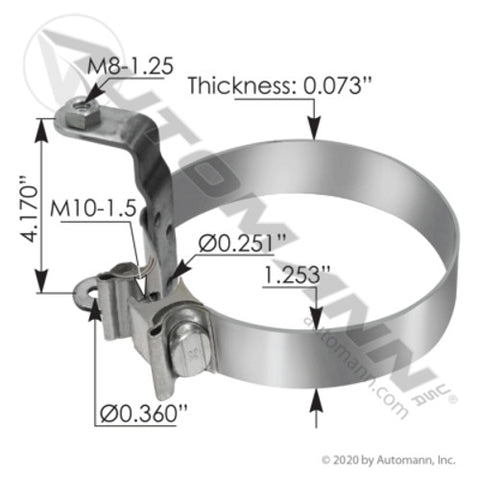 Automann 562.U591005R Mounting Bracket 5in RH Kenworth