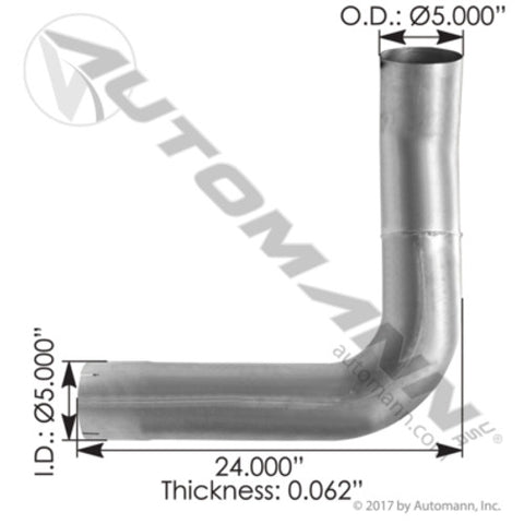 Automann 562.U5910742RA Exhaust Elbow ALZ RH Kenworth