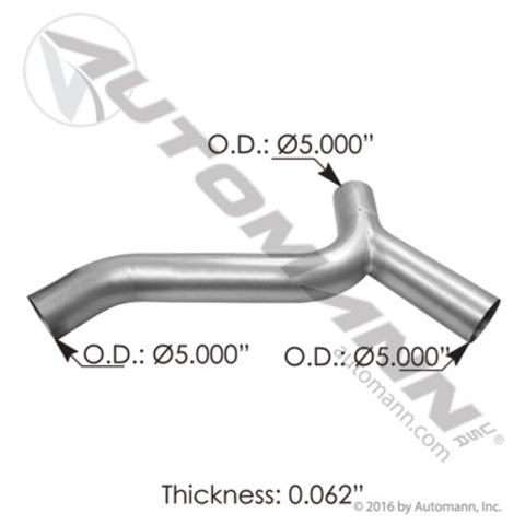Automann 562.U5914766A Exhaust Y-Pipe ALZ Kenworth