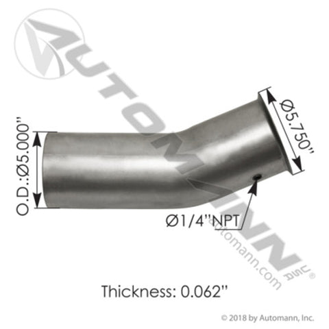 Automann 562.U5917915A Exhaust Pipe ALZ Kenworth