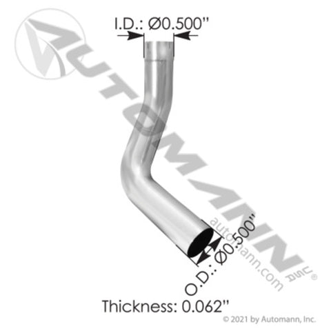Automann 562.U5918616LC Exhaust Elbow Chrome LH Kenworth