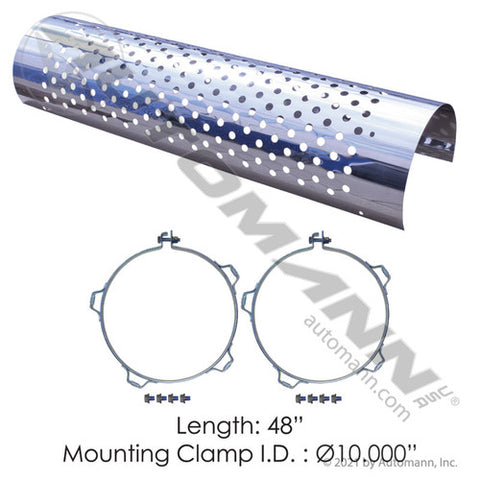 Automann 562.U61102SS Heat Shield 10in Round Holes