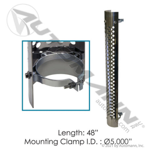 Automann 562.U6151SS Heat Shield 5in Round Holes