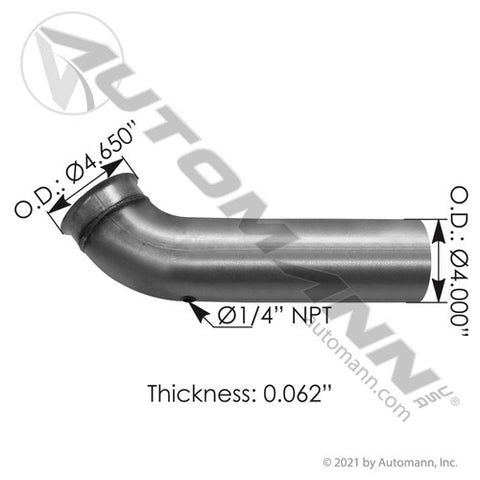 Automann 562.U6221698A Exhaust Pipe ALZ Mack