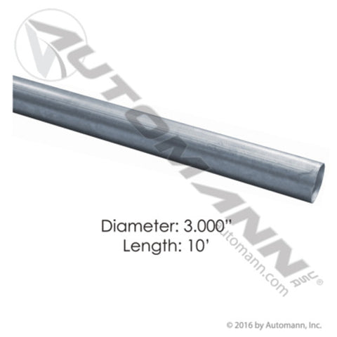 Automann 562.U7130-10A Straight Tubing 3in X 10ft Aluminized