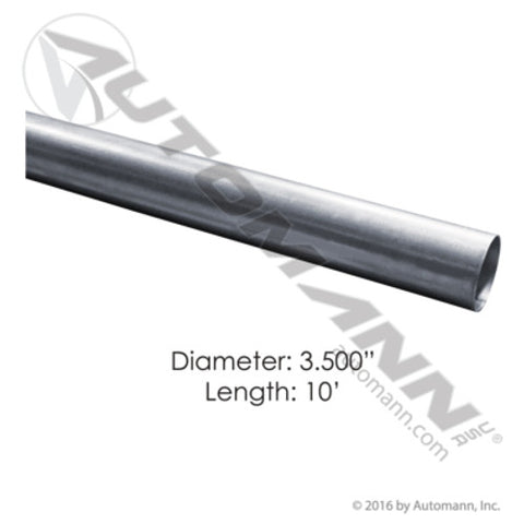 Automann 562.U7135-10A Straight Tubing 3.5in X 10ft Aluminized
