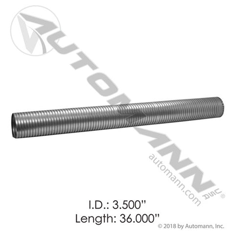 Automann 562.U7335-36SS Flex Tubing 3.5in X 36in 409SS