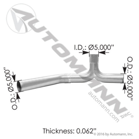 Automann 562.U7513055A Y-Pipe ALZ Peterbilt