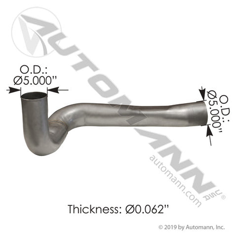 Flared Exhaust Adapter 5.880 in, Aluminized Flared Exhaust Adapter 5.880 in, Aluminized