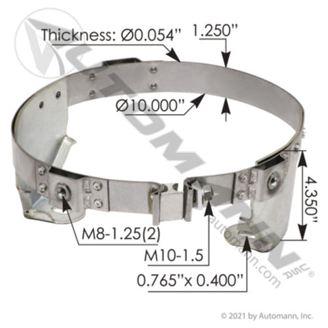 Automann 562.U7514668RA Mount Clamp Lower RH Peterbilt