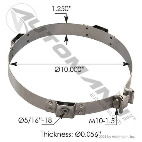 Automann 562.U7514695A Heat Shield Clamp Peterbilt