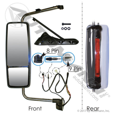 Automann 563.55019C Mirror Assembly LH Chrome IHC