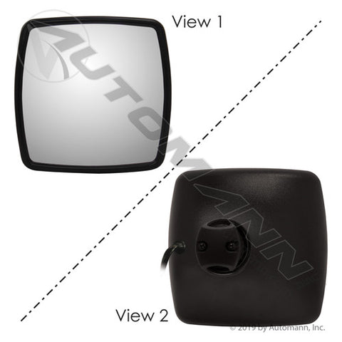 Automann 563.55082 Mirror Black Heated IHC 8in X 8-1/2in