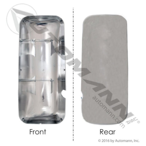 Automann 563.59030C Mirror Cover LH Chrome Kenworth