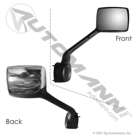 Automann 563.59036C Hood Mirror Assy RH Chrome Kenworth Pete