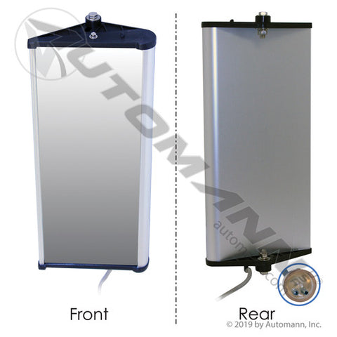 Automann 563.9089 Box Type WC Mirror Heated LH 7 X 16