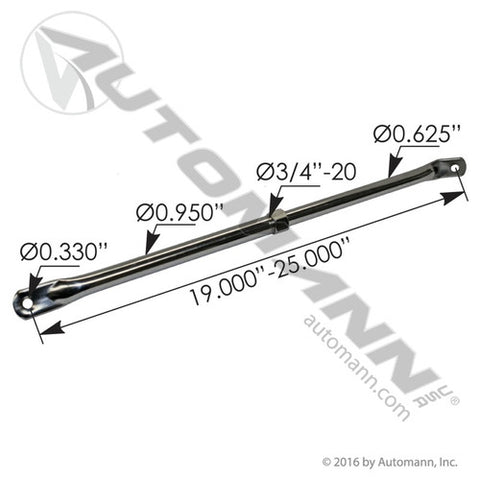Automann 563.9104 Mirror Bracket Adjustable 19-25in