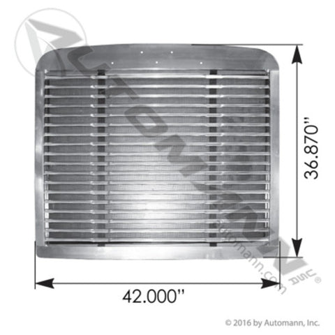 Automann 564.14003 Grille w/Bug Screen Freightliner