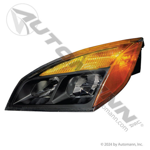 Automann 564.46001 Headlamp LH Black Freightliner P4