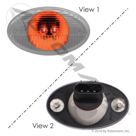 Automann 564.46353Y Hood Lamp LH/RH Freightliner M2