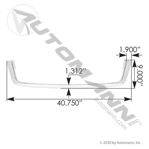Automann 564.46366C Front Bumper Trim Chrome Freightliner