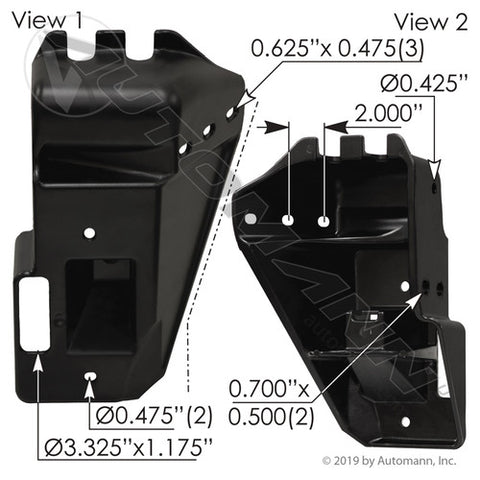 Automann 564.46699 Bumper Mounting Bracket LH Freightliner