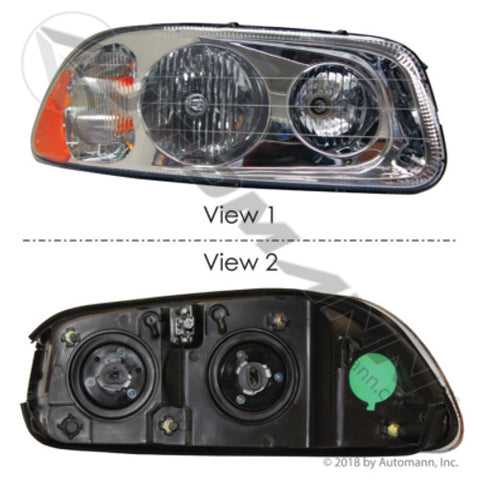 Automann 564.62023 Headlamp Assembly RH Mack