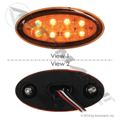 Automann 564.75074 LED Side Marker Amber LH & RH Peterbilt