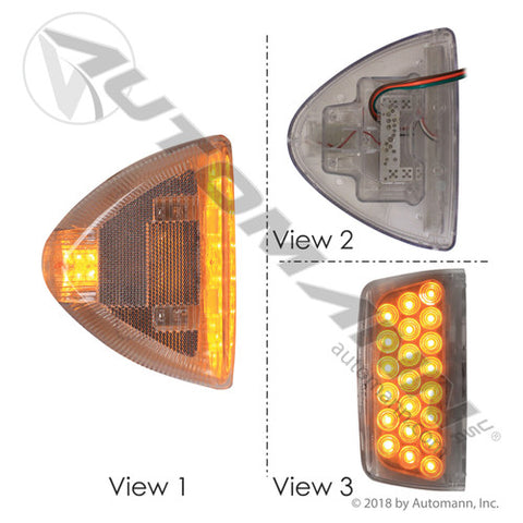 Automann 564.75077 LED Turn Signal Clear LH & RH Peterbilt