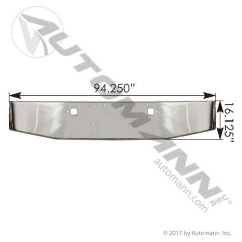 Automann 564.75107C Bumper w/o Fog Peterbilt