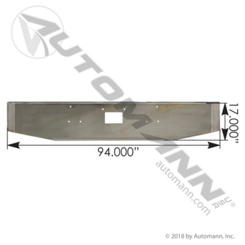 Automann 564.75113C Bumper Chrome Peterbilt 17in Model 379