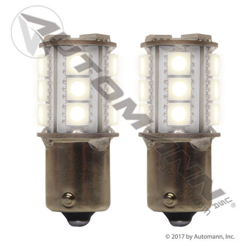 Automann 571.LD1156W18P-2 LED Bulb 1156 White 2pcs Premium