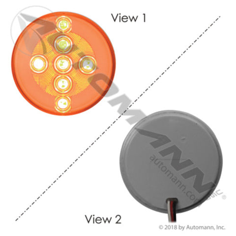 Automann 571.LD41A25 F/P/T Light LED 4in Amber Zeon Halo