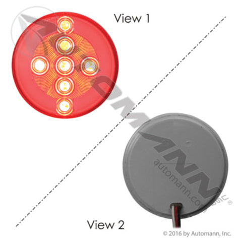 Automann 571.LD41R25 S/T/T Light LED 4in Red Zeon Halo